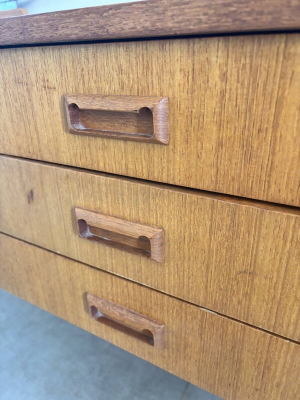 Coiffeuse scandinave vintage en teck, années 60