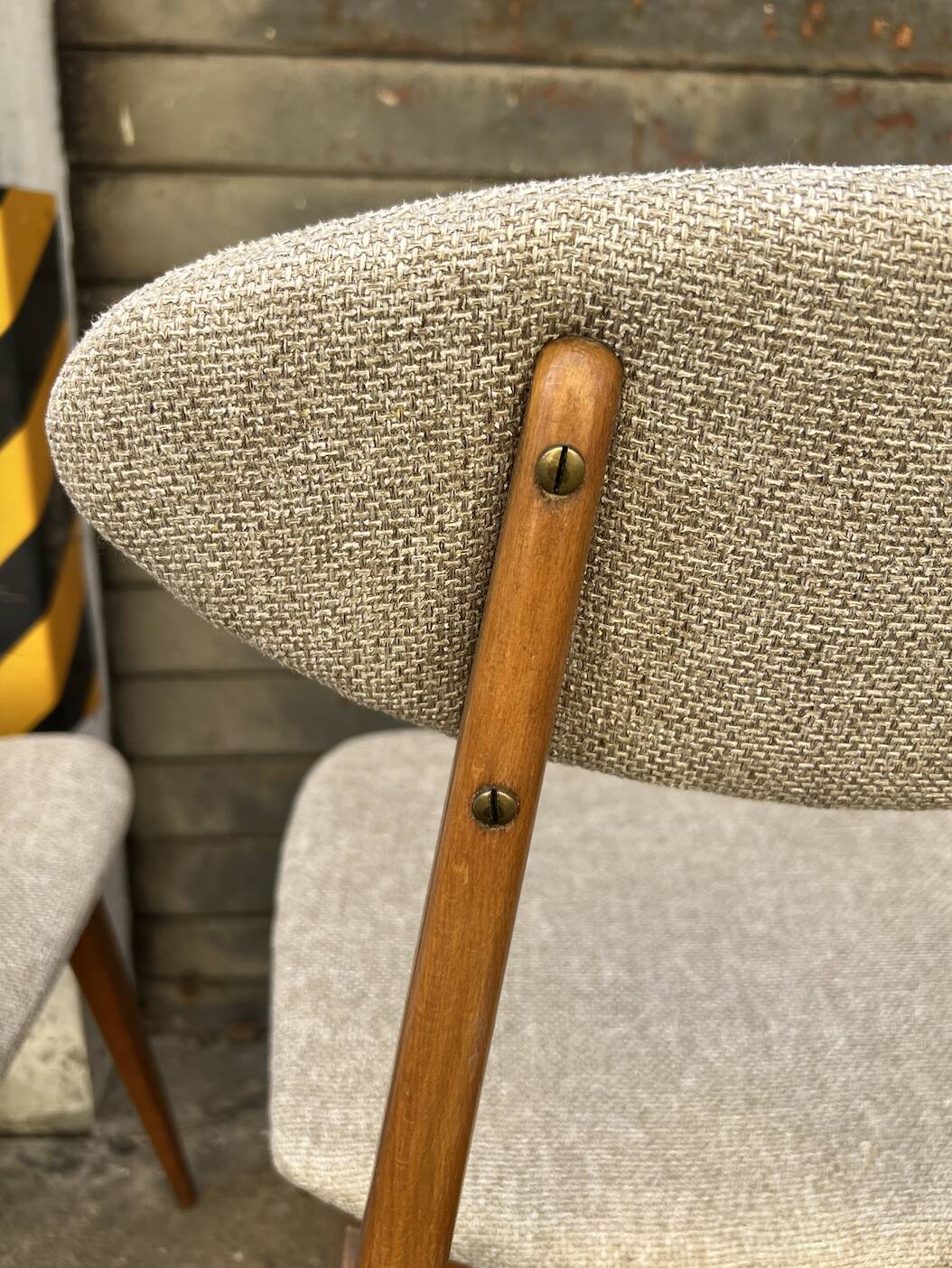 (Lot) Suite de 5 Chaises Pied Compas Restaurées