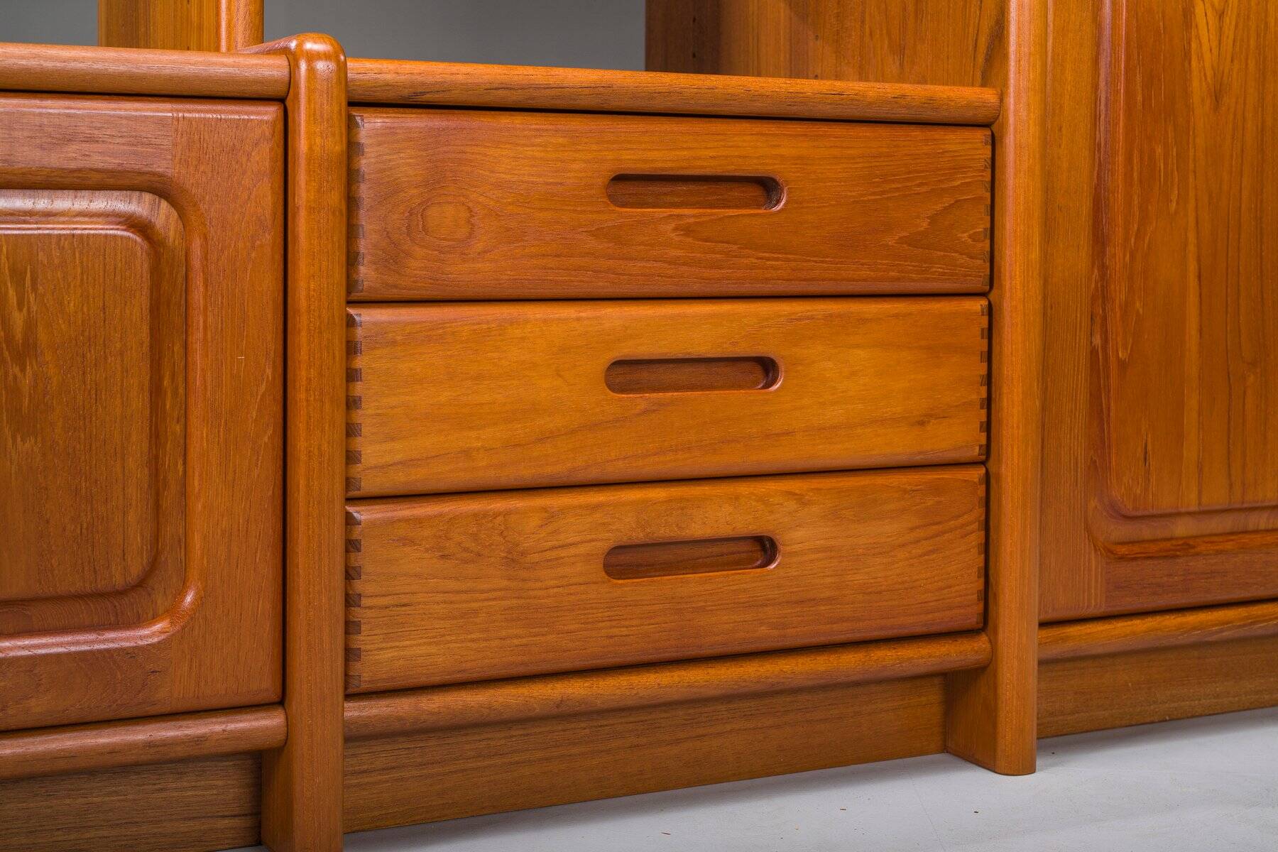 Mid-century modern Danish modular teak wall unit from Dyrlund, Denmark, 1970s