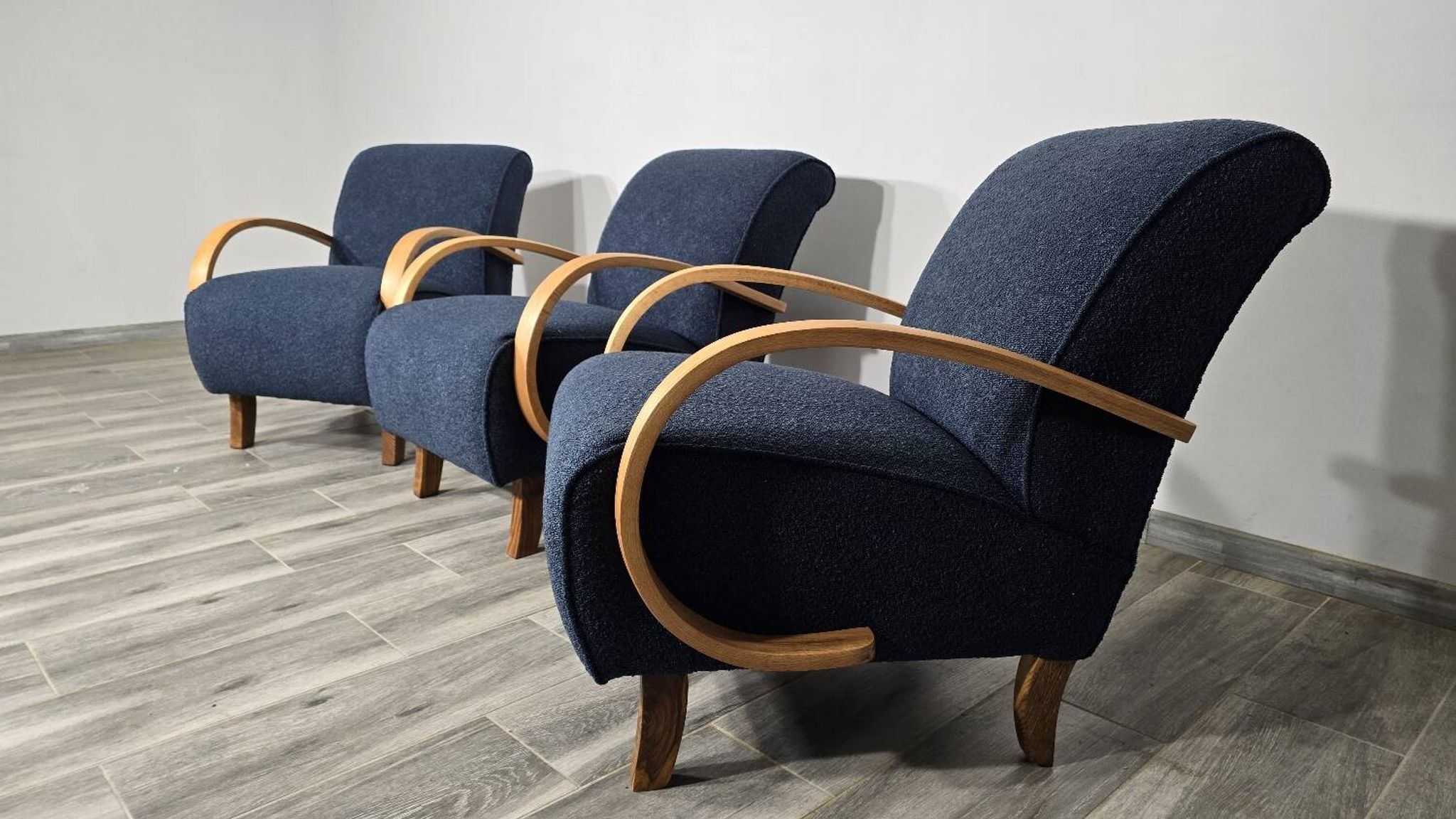 Ensemble de chaises longues par Jindrich Halabala, années 1940