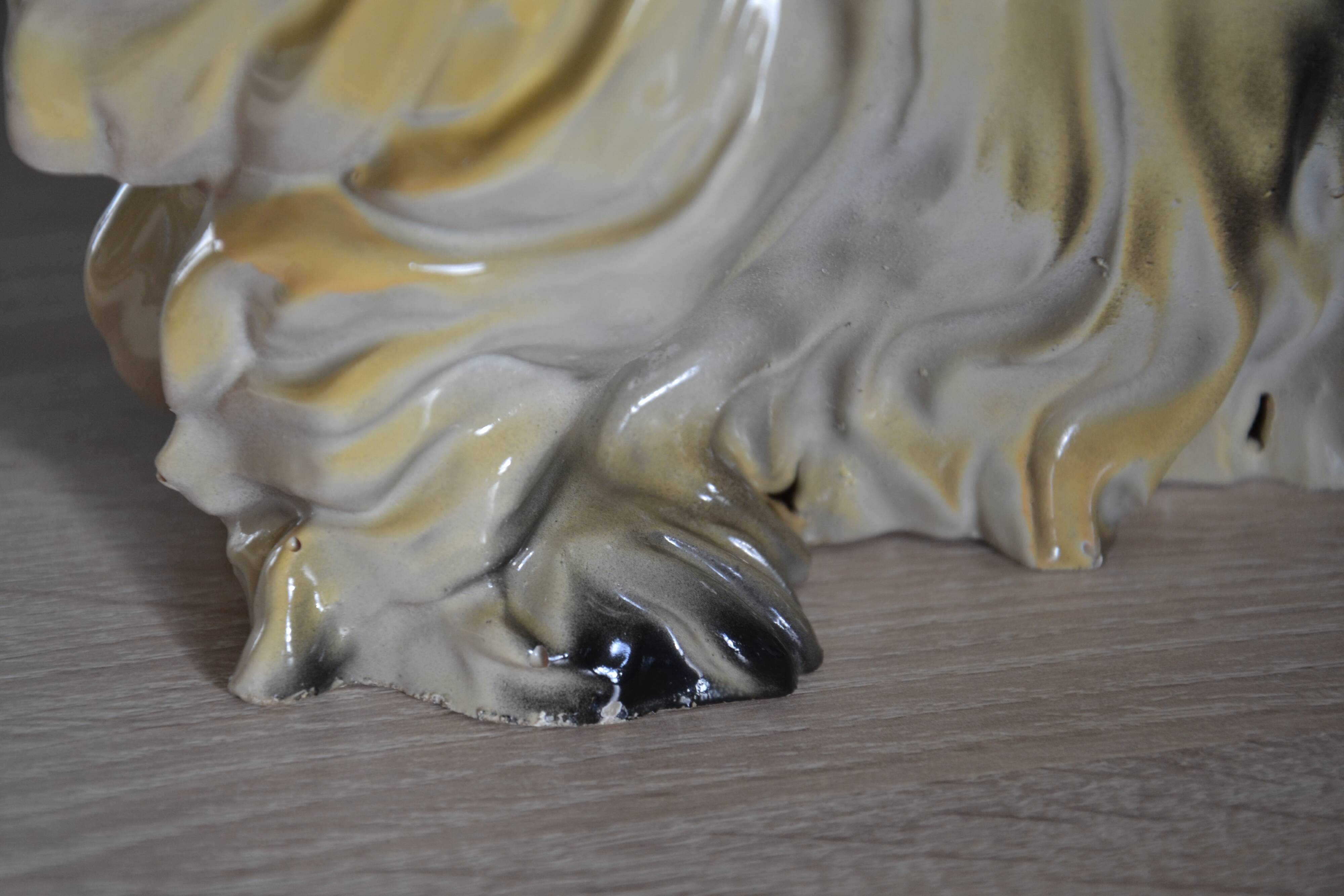 Ceramic dog sculpture from the 1940s-50s.