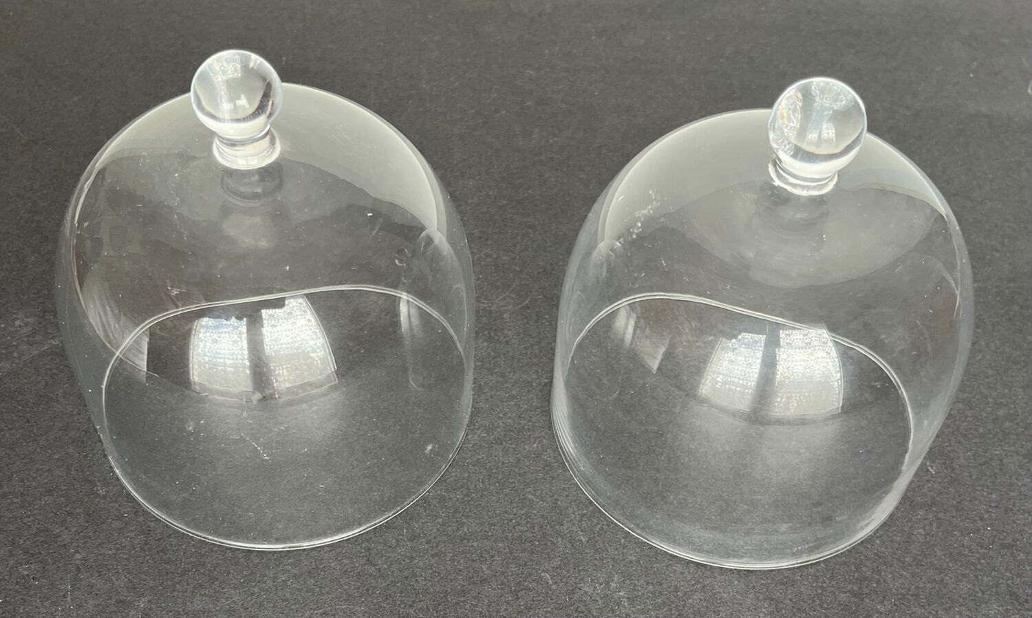 2 glass bells