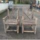 Pair of rustic natural wood armchairs