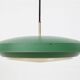 Rare big Lyfa Space Age pendant lamp / Mid-century Danish modern design / 1960s / 1970s / green