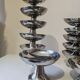 18 low sorbet cups in stainless steel chrome