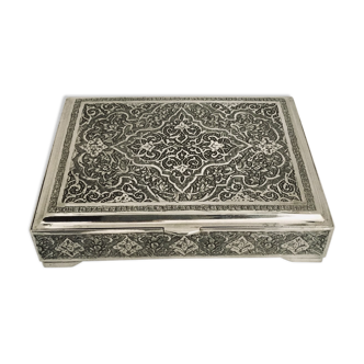 Solid silver box Iranian work
