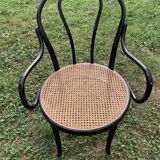 Tuna chair model 1018 in black curved wood and canning 1930