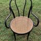 Fauteuil Thonet modèle 1018 en bois courbé noir et cannage 1930