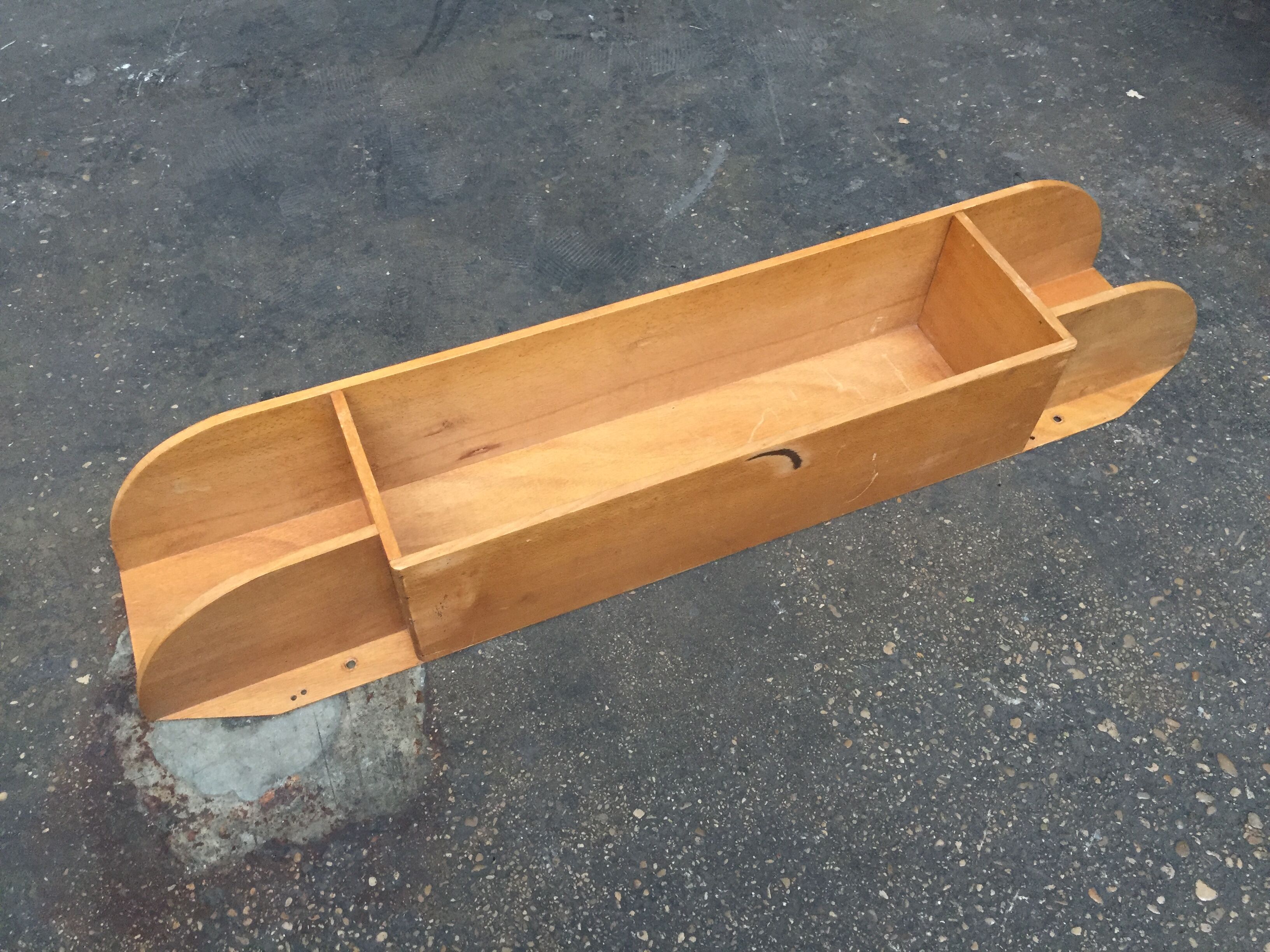 Vintage wooden wall shelf