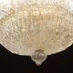 Splendid Amber Italian Murano Glass Ceiling Light, 1970s