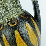 scheurich 1960s 70s VASE jug model 279-38 black and white fat lava abstract decor