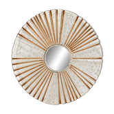 Large glass sunburst mirror / 1960s / 78 cm