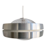 Vintage RAAK hanging lamp B-1044, aluminium and glass shade