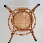 Vintage bamboo and cane chair, Thonet bistro style.