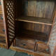 Indonesian staircase furniture in rosewood and wrought iron.