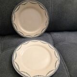 Lot d'assiettes plates Terre de fer
