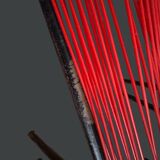 Set de 4 chaises Spaghetti rouges – Design italien 70s – style Belotti