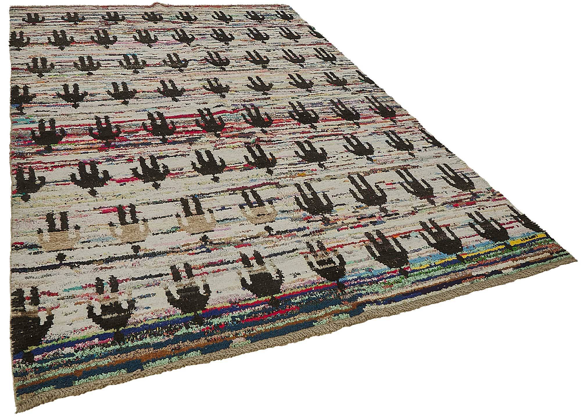 Handwoven Turkish Recycled Boho Rug 210 cm x 307 cm