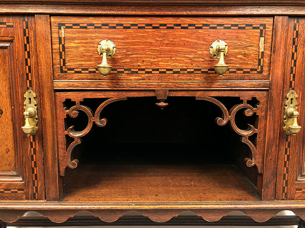 English Renaissance style oak cabinet