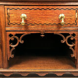 English Renaissance style oak cabinet