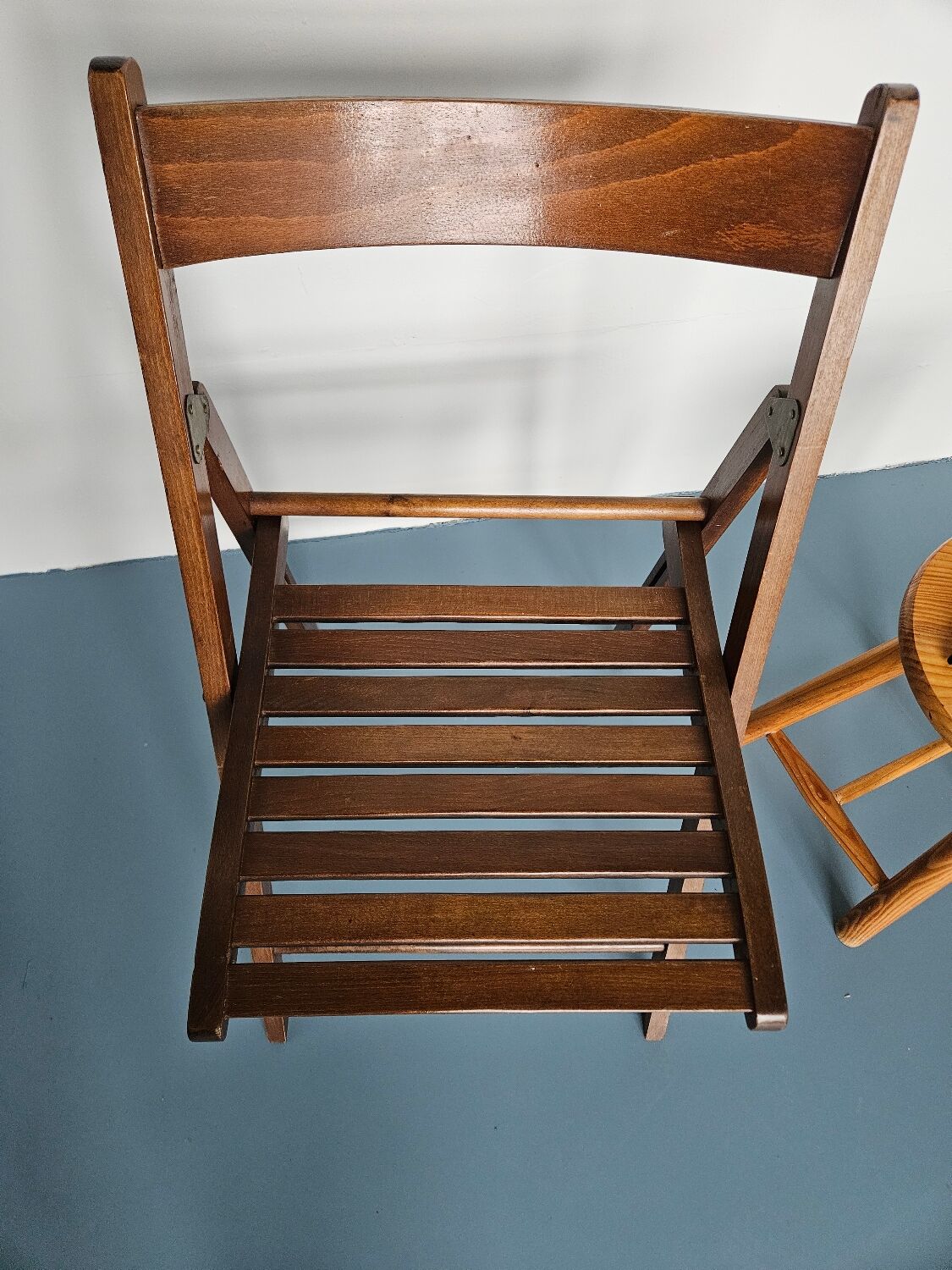 Exotic wood folding chair