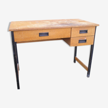 Wood and metal desk from the 60s/70s