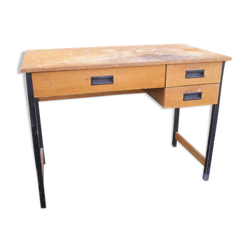 Wood and metal desk from the 60s/70s.