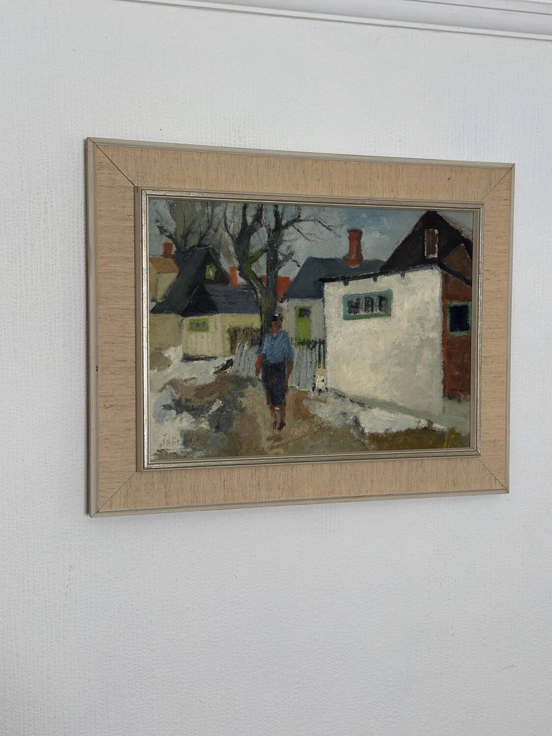 Swedish Oil on Panel – “Street ” by JOHN BÖRÉN