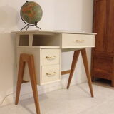Vintage desk with compass feet
