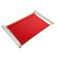 Vintage red gold and white skai serving tray