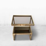 Gold-Plated G-Shaped Table Belgo Chrom, 1980s
