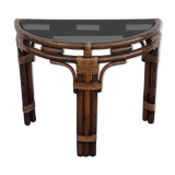 Half-moon bamboo console
