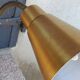 Designer desk lamp in gold metal 2 flexible arms from the 70s