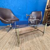 Smoked glass coffee table circa 1970