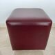 Pair of midcentury design wheel stools or tabourets, artificial leather, 1970s