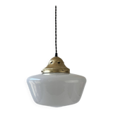 Antique opaline suspension xl 26 cm vintage