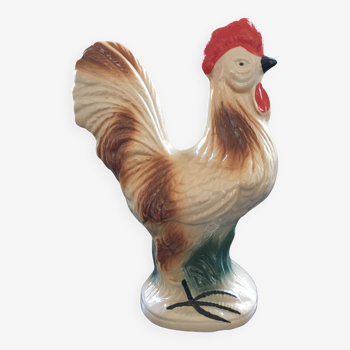 Multicolored ceramic rooster