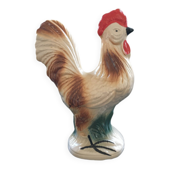 Multicolored ceramic rooster