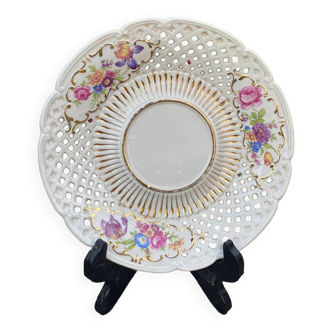 Assiette ajourée porcelaine meissen