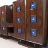 Guglielmo Ulrich Rare Mid-Century Modern Italian Walnut Bar Cabinet, 1940s