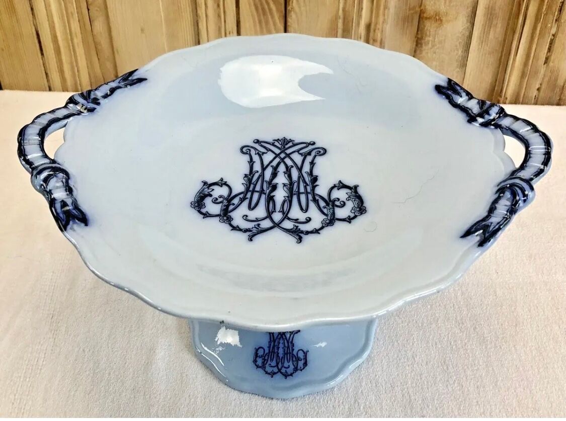 6 anciennes assiettes plates monogrammées Brown Westhead More & Co XIX