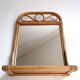 Rattan shelf mirror