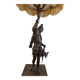 Antique statue lamp "The Hunt Louis XIII" signed LSF