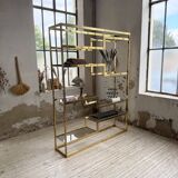 Brass shelf 1970 Belgo Chrom regency