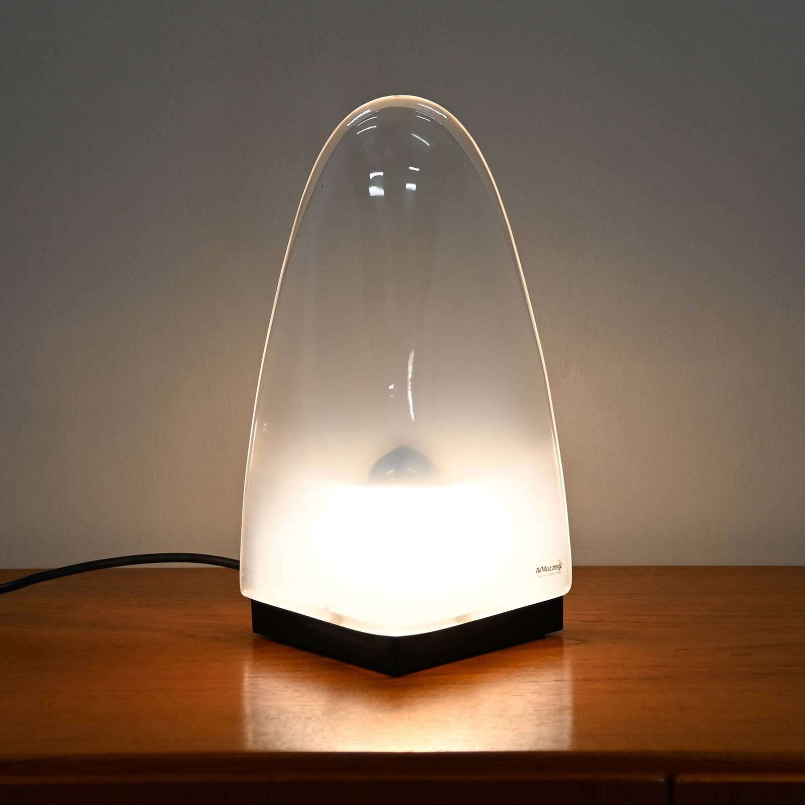 Carlo Nason table or bedside lamp with Murano Glass for Mazzega, Italy 1970's