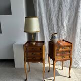Petite lampe en laiton doré classique abat-jour crème H48