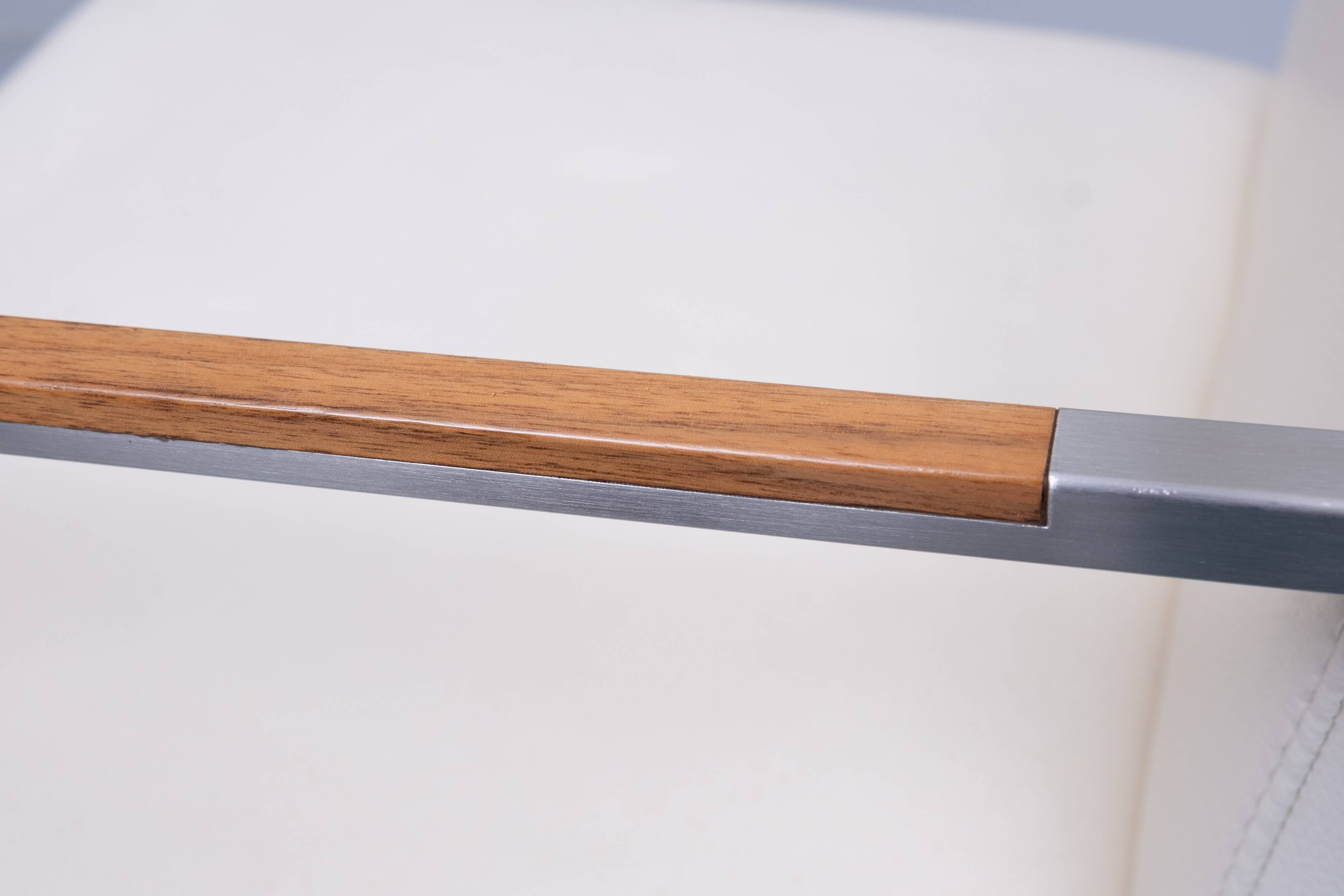 Bert Plantegie White Leather reclining Armchairs .