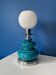 Vintage turquoise blue crackled glazed ceramic lamp – base ch