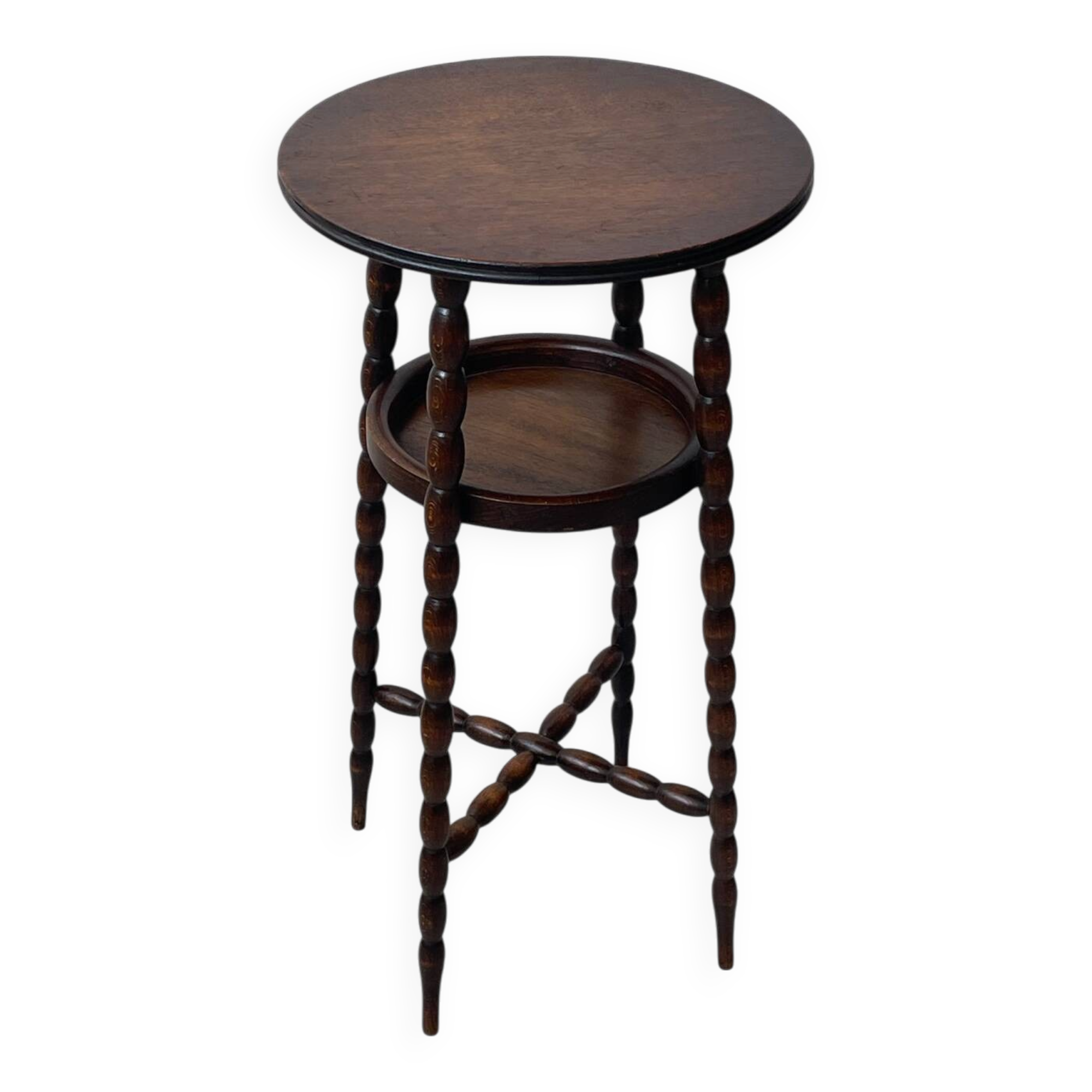 Vintage turned wooden gueridon from the 60s.