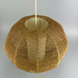 60s 70s lamp lamp ball lamp raffia braid space age design 60s 70s